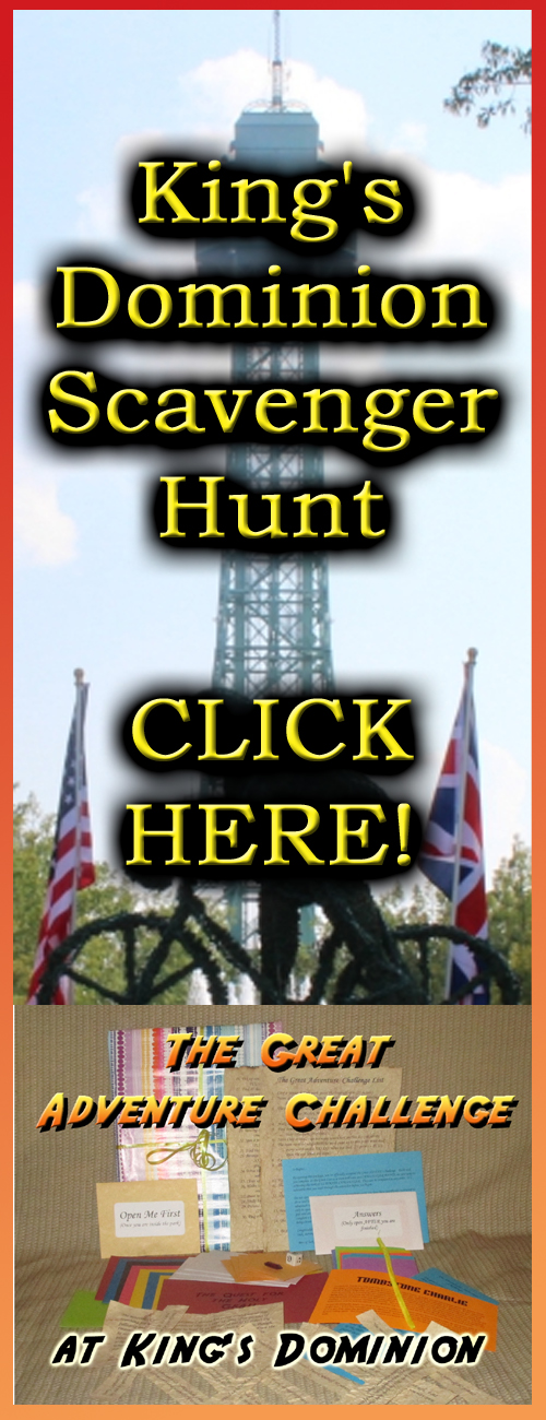 kings dominion amusement park scavenger hunt