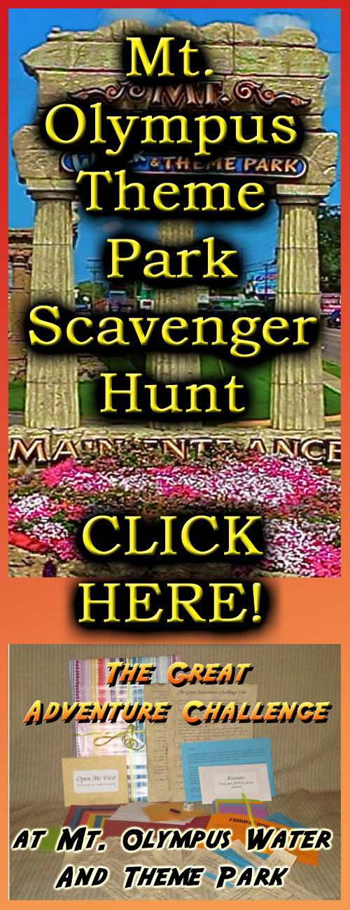 mt olympus theme park scavenger hunt