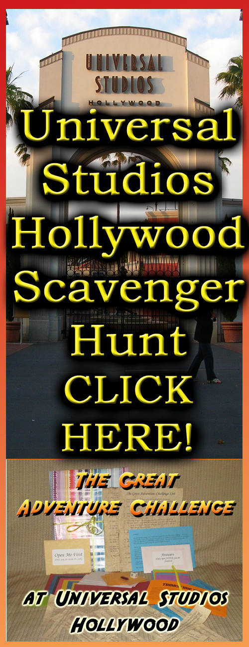 universal studios hollywood scavenger hunt