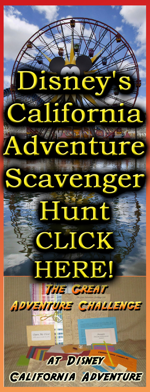 disney california adventure scavenger hunt