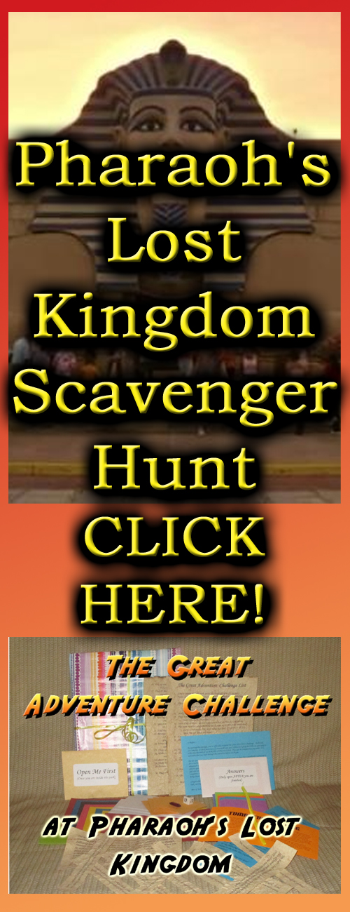 pharaohs lost kingdom amusement park scavenger hunt