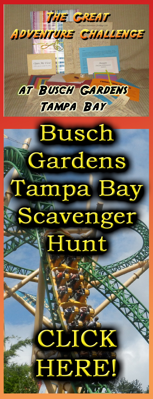 busch gardens tampa bay scavenger hunt
