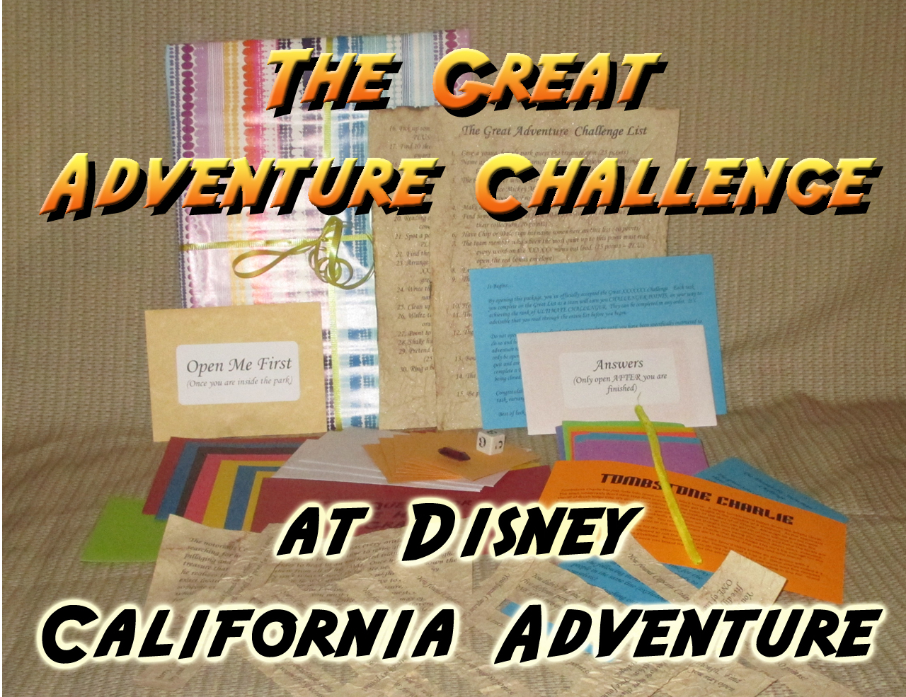 disney california adventure scavenger hunt