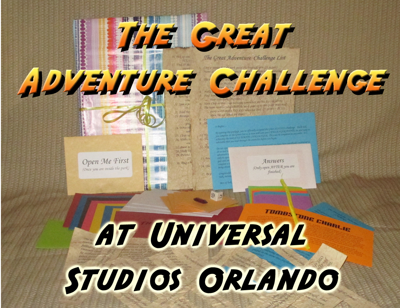 universal orlando theme park scavenger hunt