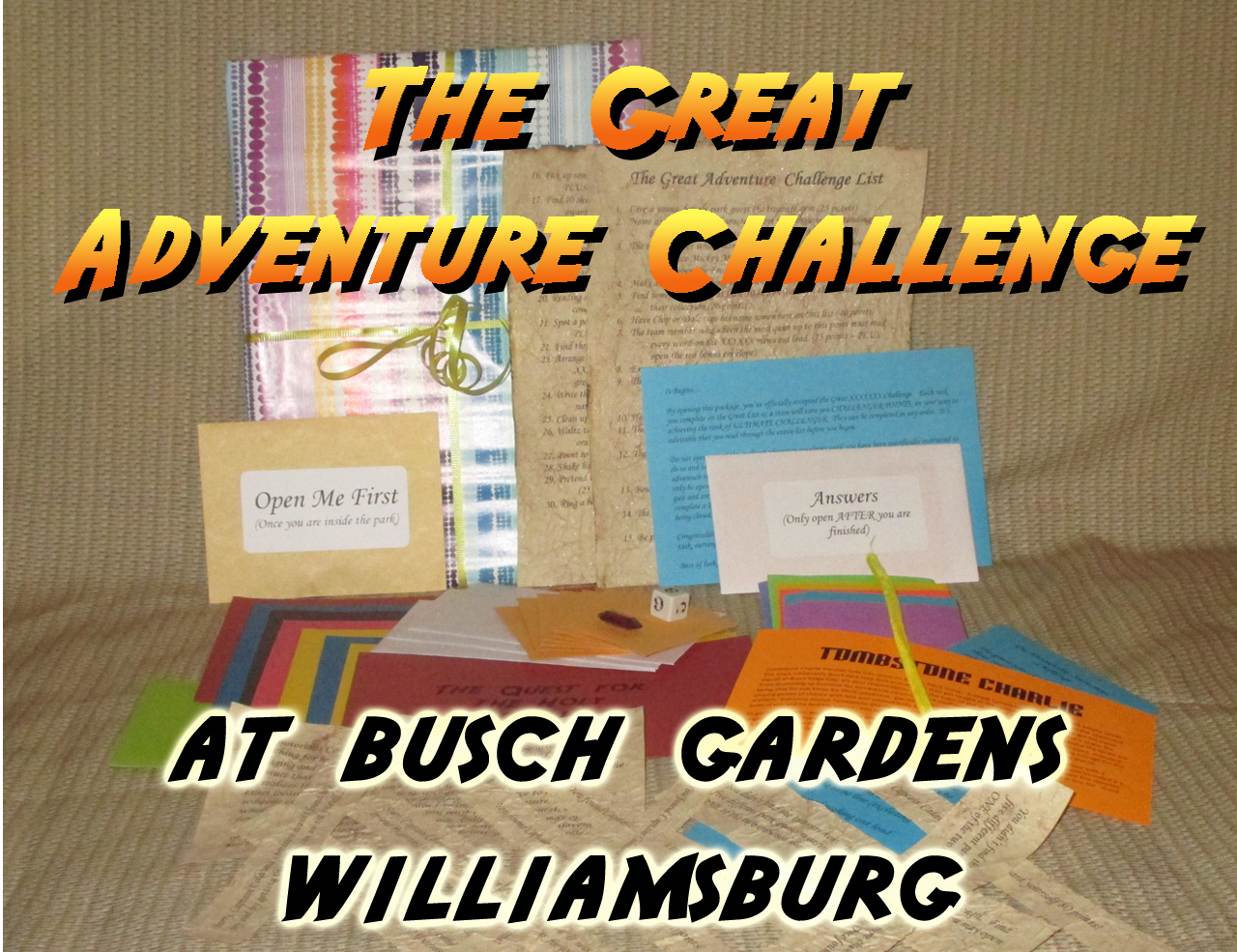 busch gardens williamsburg scavenger hunt