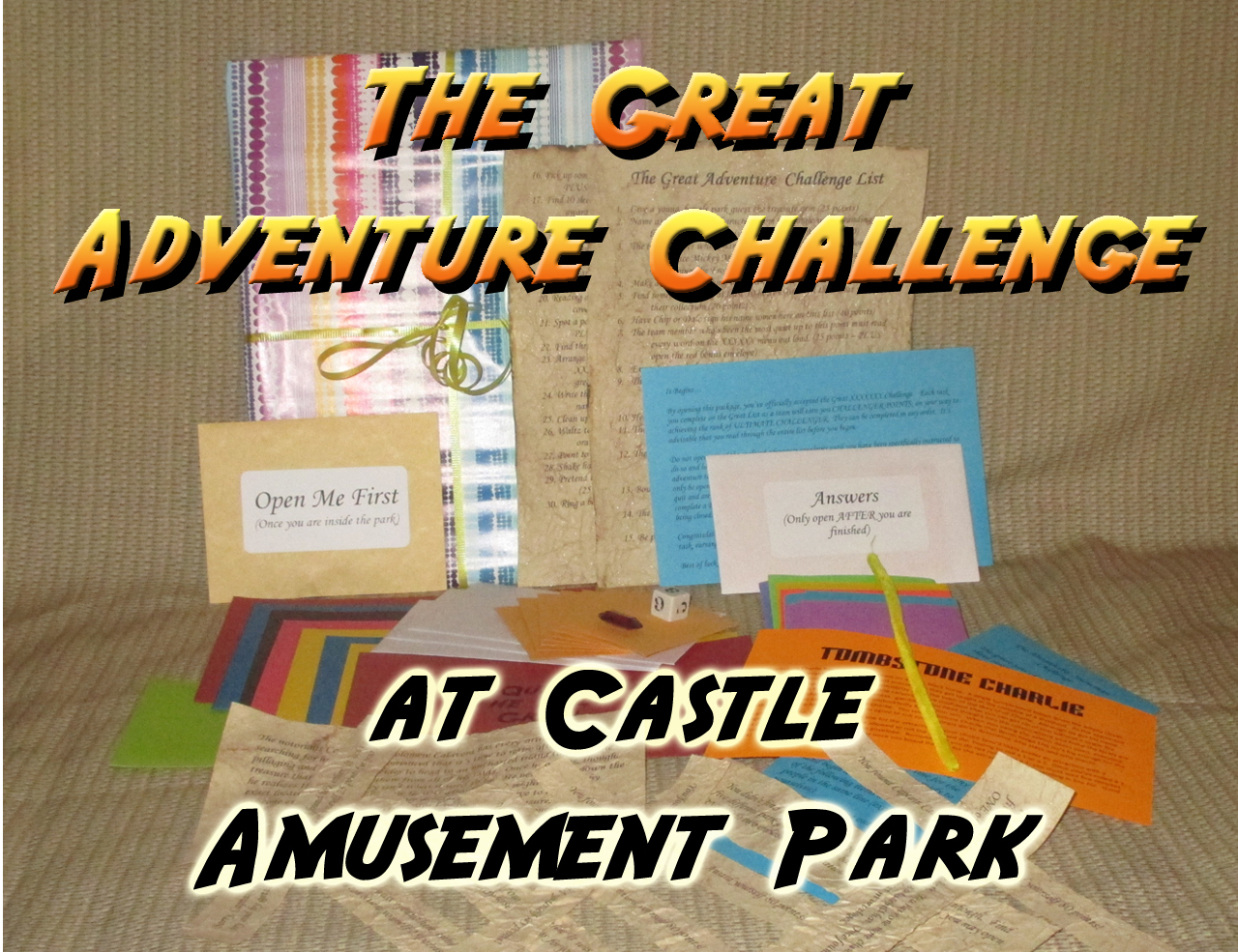 castle amusement park scavenger hunt
