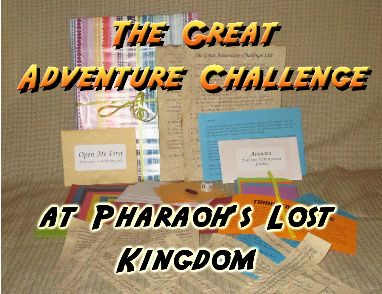 pharaohs lost kingdom amusement park scavenger hunt