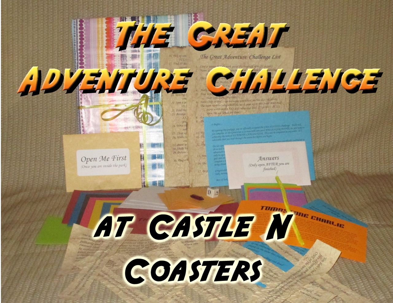 castle n coasters scavenger hunt