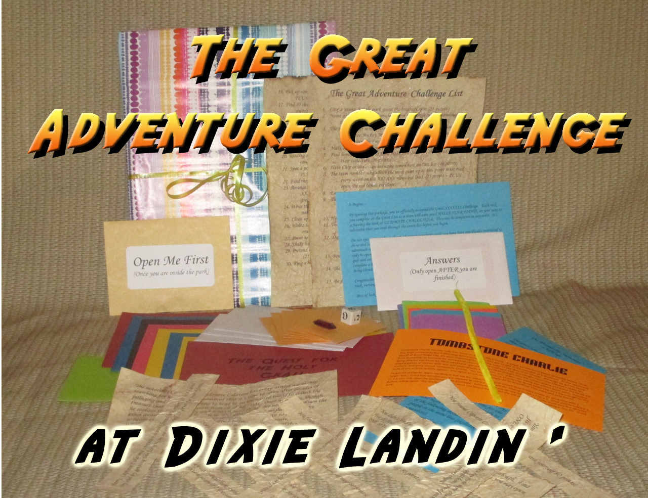 dixie landin amusement park scavenger hunt