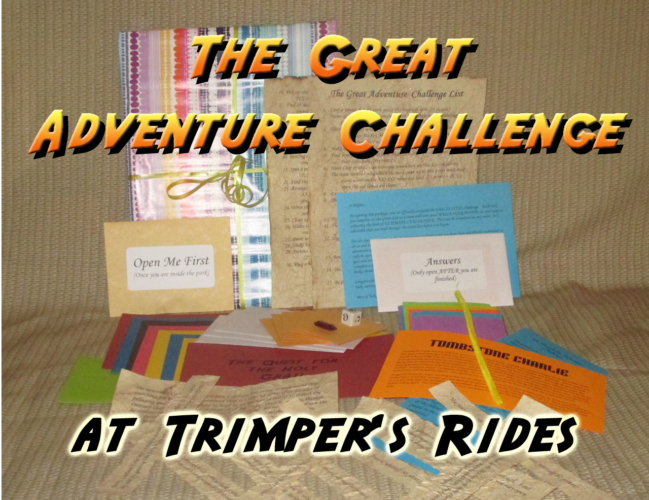 trimpers rides amusement park scavenger hunt