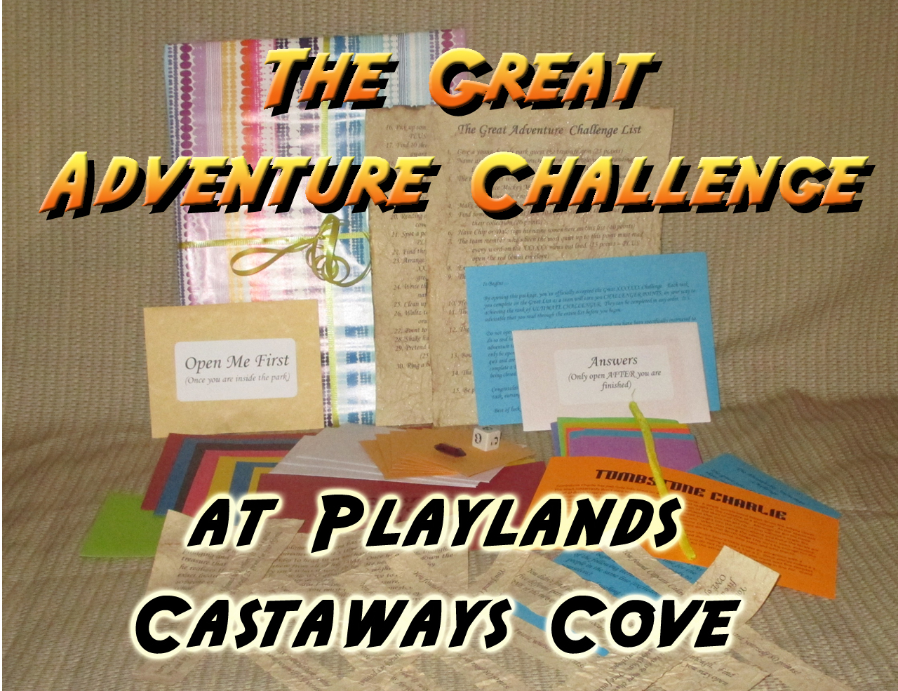 playlands castaway cove amusement park scavenger hunt