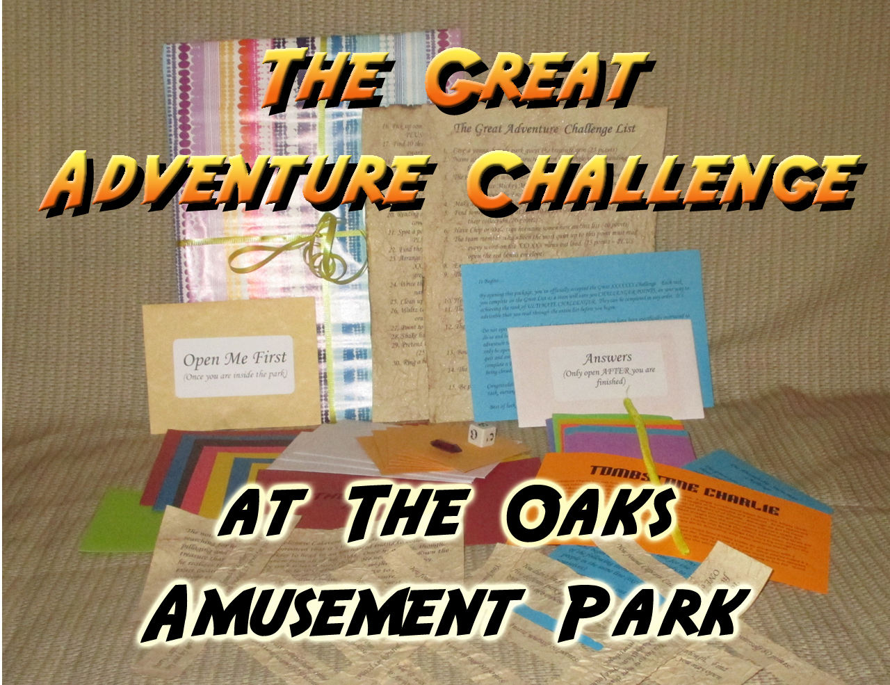 the oaks amusement park scavenger hunt